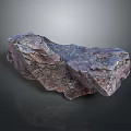 Raw Natural Wooden Stone With Irregular Shape And Brown Purple Textured Pattern