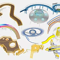 Colorful Commercial Equipment Designs With Various Creative Structures And Modern Shapes