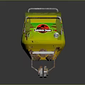 Kids Colorful Playground Train with Yellow Green Carriages and Fun Seats