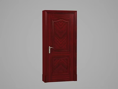 American solid wood gate 3d model