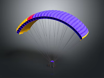 Modern parachute airdrop airborne troops 3d model