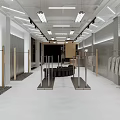 Modern Minimalist High End Mens Clothing Store Exterior And Spacious Interior Decoration Design