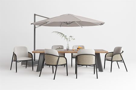 Modern outdoor tables and chairs 3d model