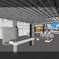 DAMIXS Modern Clothing Store Interior With Glass Windows Mannequins Display Counters And Display Areas