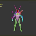 Futuristic Character Design With Mechanical Creature Features Pink Purple Accents And Armored Body