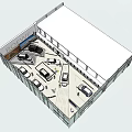 4S Store Showroom Displaying New Cars With Modern Interior And Lighting