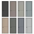 Multiple Color Options for Modern Hinged Doors in Home Interior Design 3d model