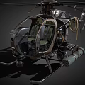 U.S. Army Military Helicopter With Detailed Interior Seats Ropes And Machine Gun