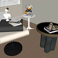 Modern Italian Style Side Table Light Luxury Italian Style Side Table Metal Side Table Special-shaped Side Table Corner Table Round Side Table Sofa Side Table 3d model