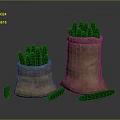 Fresh Green Cucumbers Displayed In Burlap Sacks With Scattered Ones Around