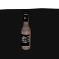 Pink Hard Seltzer Bottle With Label On Gray Background And Shadow