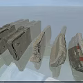 Road Facilities Concrete Curb Stones With Various Shapes Wear Marks And Stripes