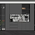Modern Italian Wine Cabinet Sideboard 3d model