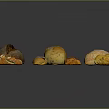 Assorted Fresh Bread Varieties Including Loaf Braided Roll and Sugar Topped