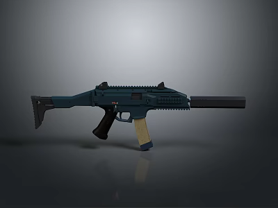 rifle semi-automatic rifle combat rifle battle rifle carbine war rifle attack rifle 3d model