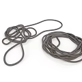 Durable Black Rubber Cords Coiled For Household Storage And Daily Use