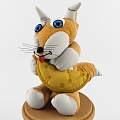 Children's Doll Plush Fox Toy 3d model