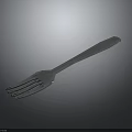 Lightweight And Durable Blue Plastic Fork For Daily Household Kitchen Use 3d model