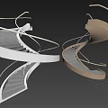 Elegant Modern Spiral Staircase Design With Glass Railing And Wooden Treads
