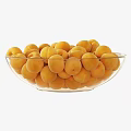 Fresh Yellow Apricots Filled in Transparent Glass Bowl for Healthy Snack