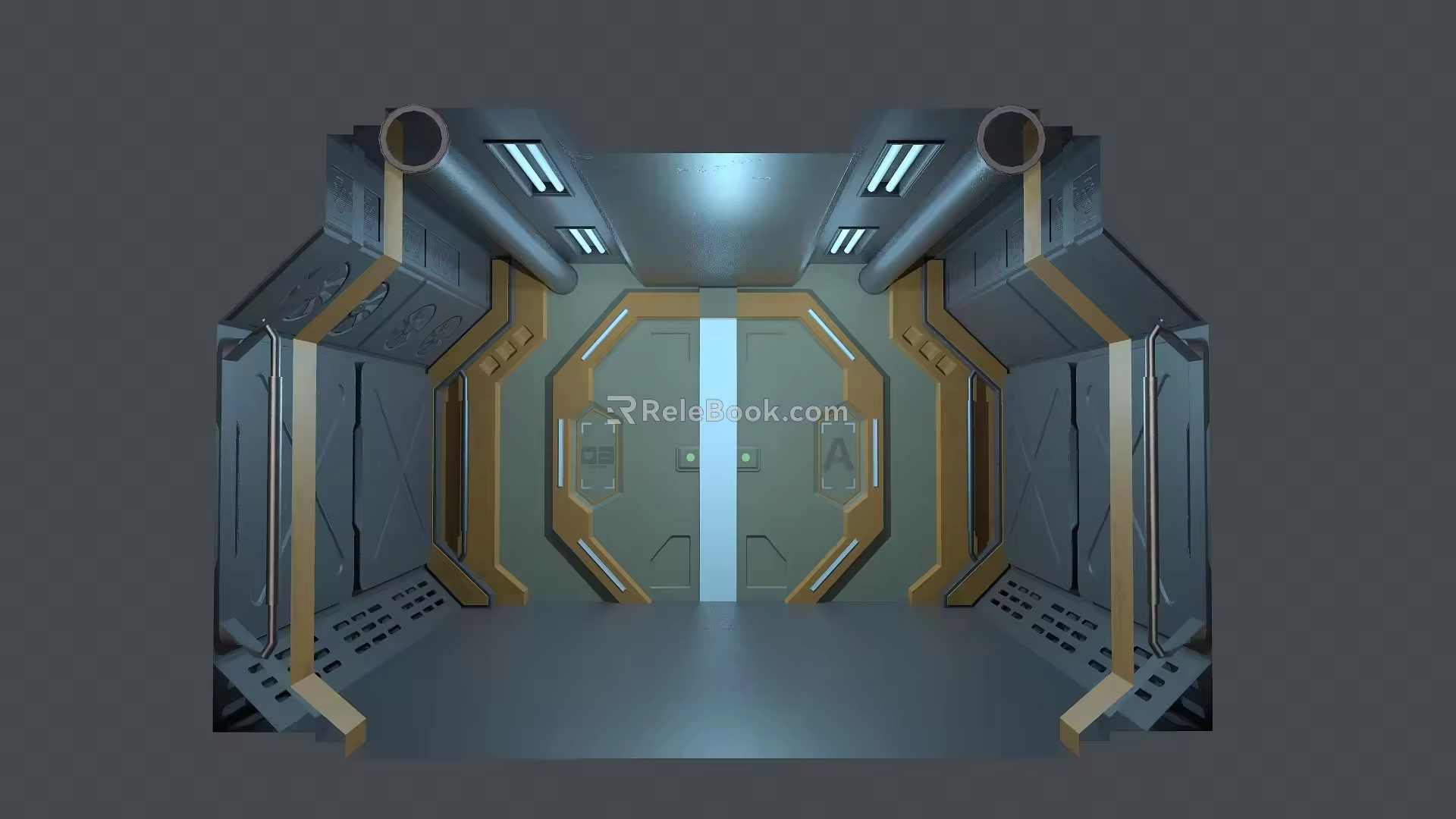 Sci-fi Scene Space Capsule Spaceship Sci-fi Spaceship Cabin Away 3d model