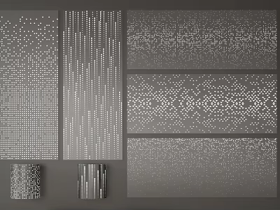 Decorative Wall Panels With Various Textured Patterns For Modern Home Interior Design 3d model