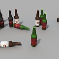 Glass Bottle Beer Bottle Old Bottle 3d model