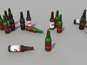 Glass Bottle Beer Bottle Old Bottle 3d model