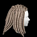 Game and Movie Character With Long Brown And Beige Braided Hair