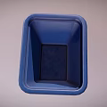 Blue Plastic Recycle Bin With White Recycling Symbol Durable Waste Container 3d model