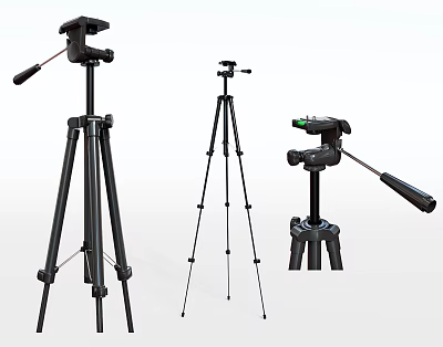 Commercial Photography Tripod Equipment With Adjustable Height Different Sizes And Stable Stand 3d model