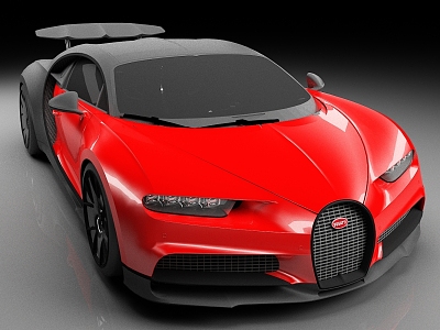 Bugatti Chiron Car Luxury Car Racing sports car 3d model