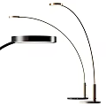 Modern Arc Floor Lamp With Metal Stand And Round Lampshade For Interior Decor