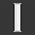 Cartoon Sci Fi Corridor Scene With Black White Color Shiny Reflective Floor And Side Windows