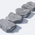 Natural Gray Stepping Stones Arranged As Garden Walkway For Outdoor Use