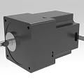 High Precision Industrial Servo Motor With Black Square Housing Protruding Shaft And Mounting Holes