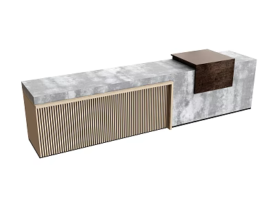 Front desk, reception desk, bar counter 3d model