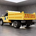 Yellow Heavy Duty Dump Truck With 76 Logo And Cargo Bed Design