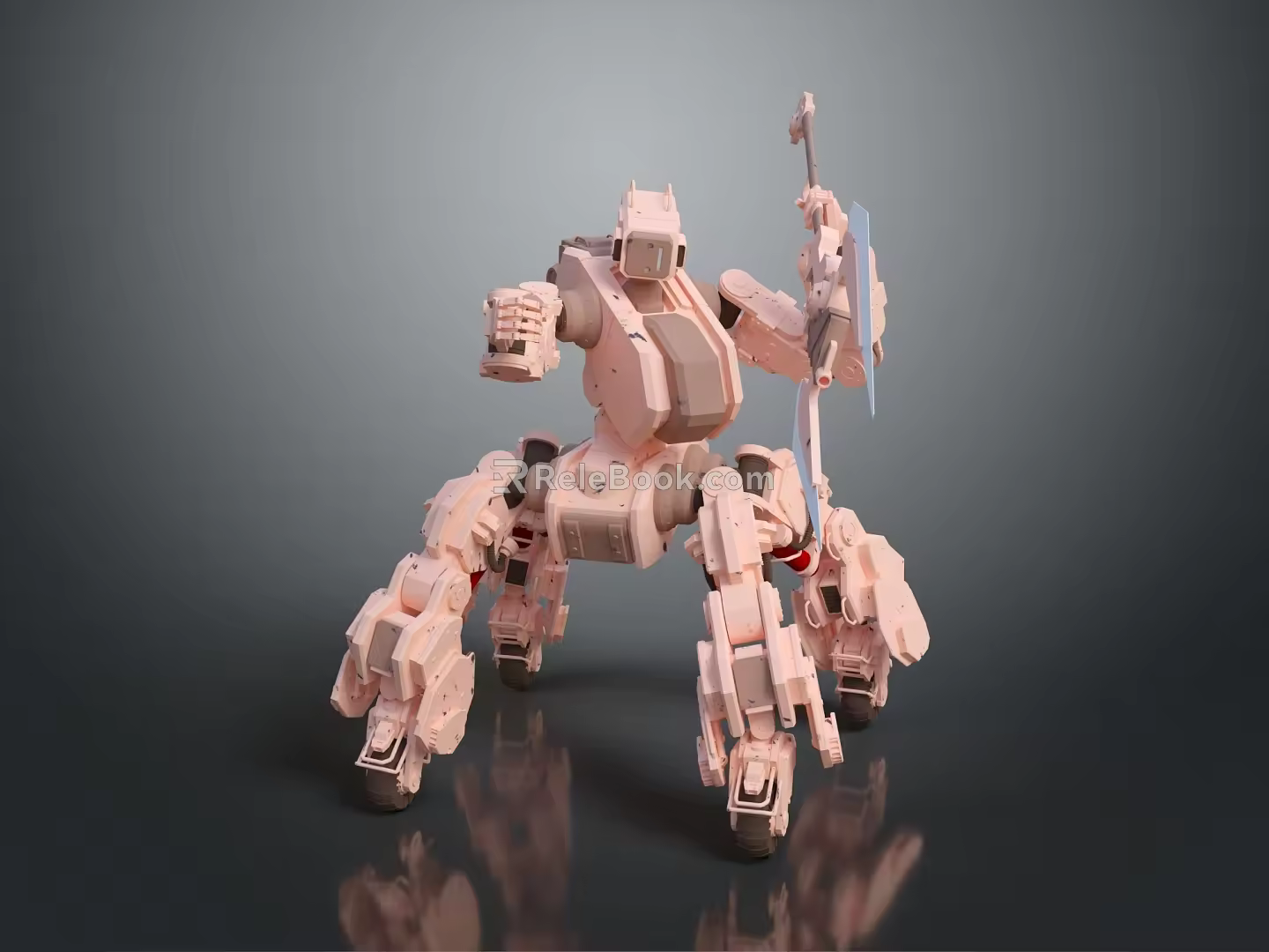 Mech Warrior Mech Soldier Machine Battlearm Mechanical Battlearm Machine Fighter Robot 3d model