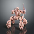 Mech Warrior Mech Soldier Machine Battlearm Mechanical Battlearm Machine Fighter Robot 3d model