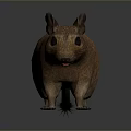 Small Brown Mouse Game Movie Character With Big Ears And Black Eyes