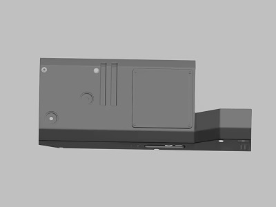 Modern Black Technical Device With Panel Interface And Components Design 3d model