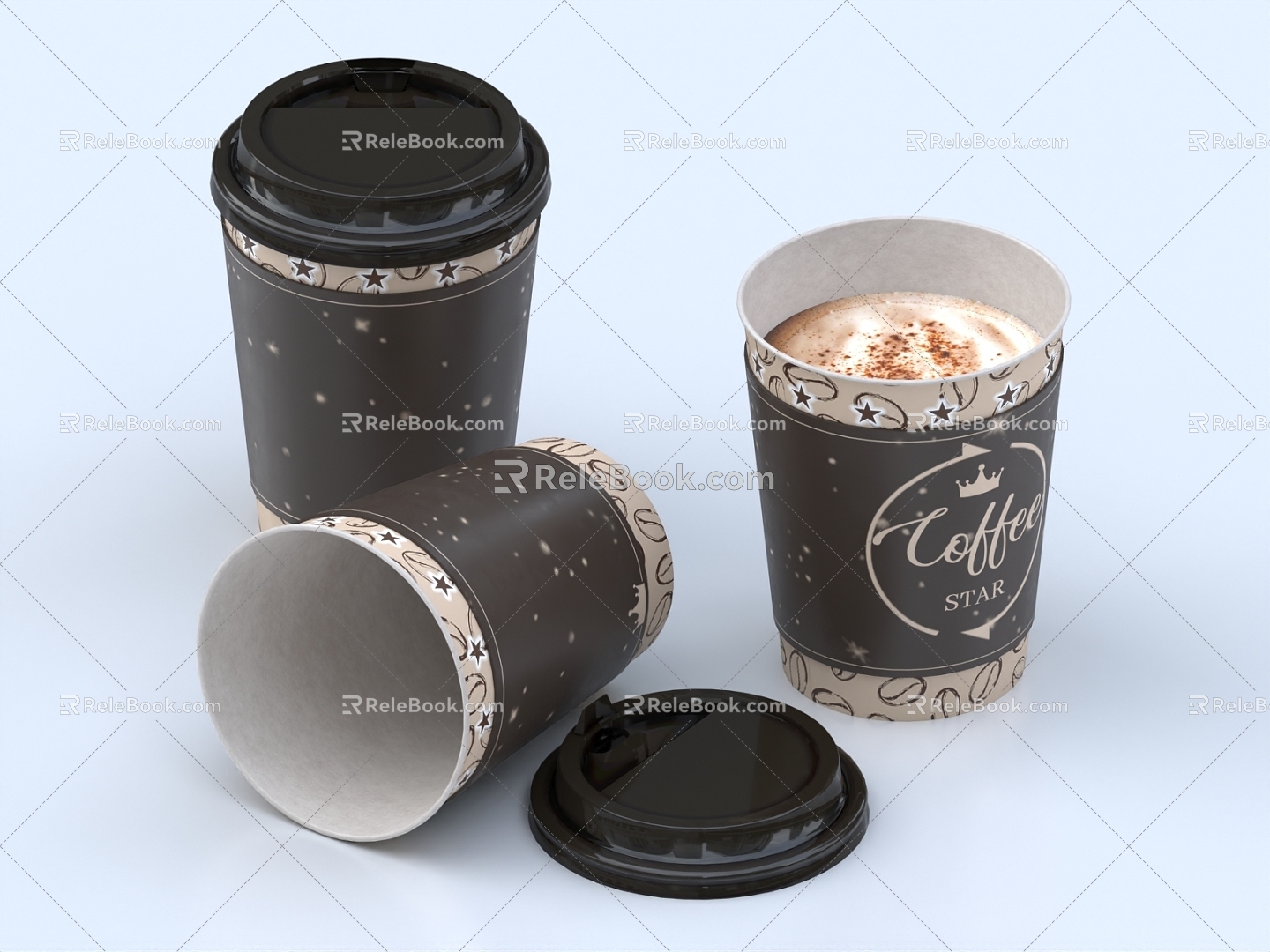 Coffee Milk Tea Drink Paper Cup Coffee Cup Beverage Cup 3d model