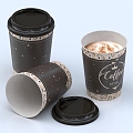 Coffee Milk Tea Drink Paper Cup Coffee Cup Beverage Cup 3d model