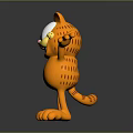 3D Designed Orange Garfield Doll With Cheerful Expression And Outstretched Arms