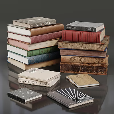 Modern Books Classical Books 3d model