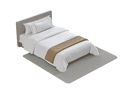 Modern Single Bed Single Bed 3d model