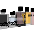 Luxury Perfume Bottles Collection With YSL Givenchy Different Shapes And Colors