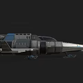 Futuristic Spaceship Design With Sleek Silver Gray Body Purple Glowing Engines And Front Weapons