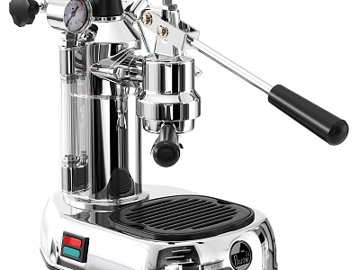 Kitchen Appliance Stainless Steel Manual Espresso Machine With Pressure Gauge And Transparent Water Tank 3d model